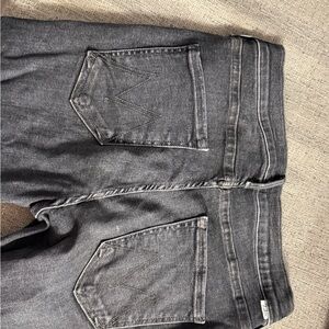 MOTHER High Rise Gray Jeans with Lived-In Look